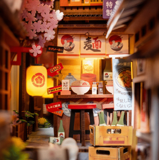 Rolife Book Nook Shelf Insert - Sakura Wine Alley - Image 3