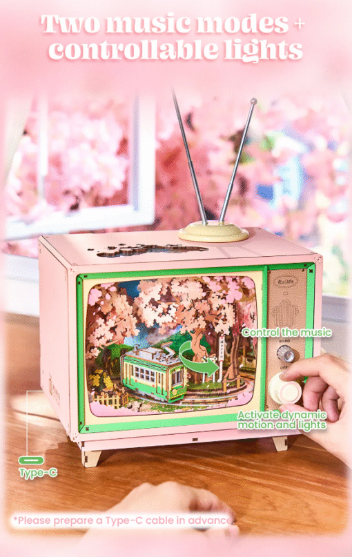 Rolife DIY Music Box- Sakura Dreamy Tour - Image 3